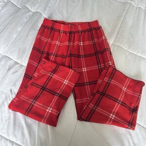 Wondershop Target Pajama Pants Fleece Red Black Buffalo Plaid Kids Large L 10/12
